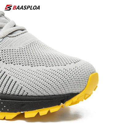 Baasploa Men Running Shoes Lightweight Sport Shoes for Men Mesh Breathable Casual Sneakers Non-Slip Outdoor New Arrival.