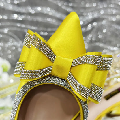 New Arrival Elegant African Party High-heeled Shoes Chain Decoration Trendy Women's Sandals Nigerian Women Wedding Pumps.