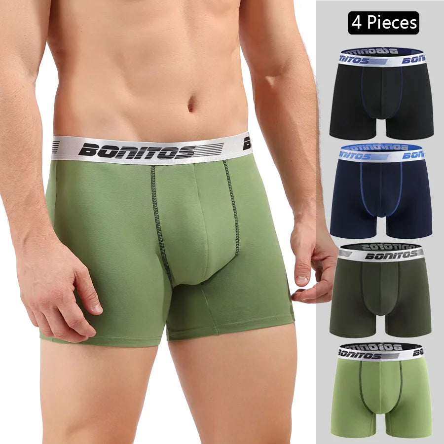 4 stücke Boxer Shorts Schlüpfer der Männer Homme Unterhose Boxershorts Unterwäsche für Mann Baumwolle Männliche Paar Sexy Set Calecon Lot weiche Box