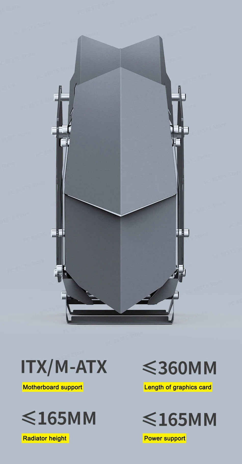 Jonsbo MOD3 MINI E-sports Case MATX/ITX Computer Game Chassis 5V ARGB Lamp Effect ATX PSII Power Support Special-shaped Chassis.