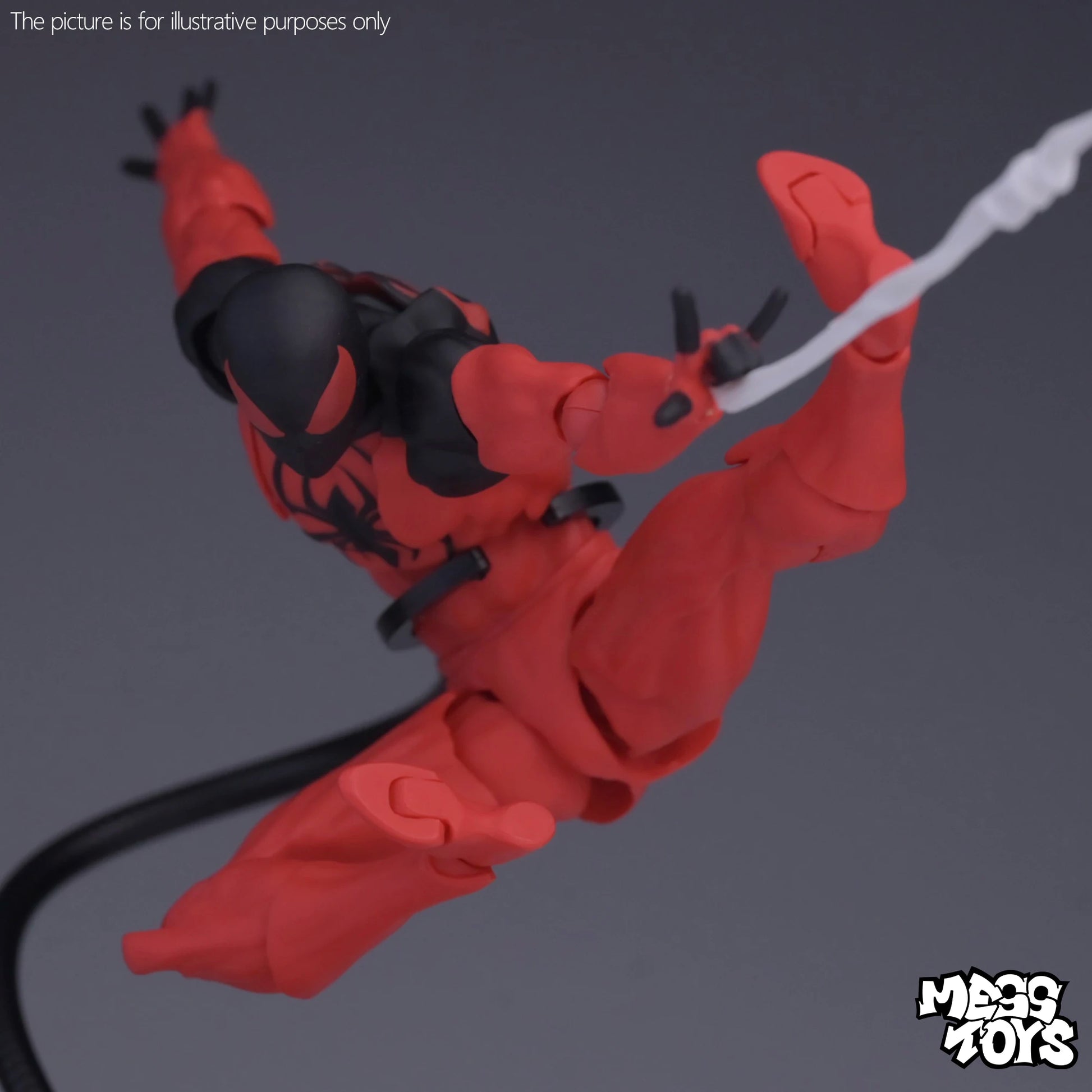 New MessToys Spiderman Figure CT Toys Black Red Spider Man Figurine Mess Toys Anime Action Figure Statue Model Gifts Kid Toys.