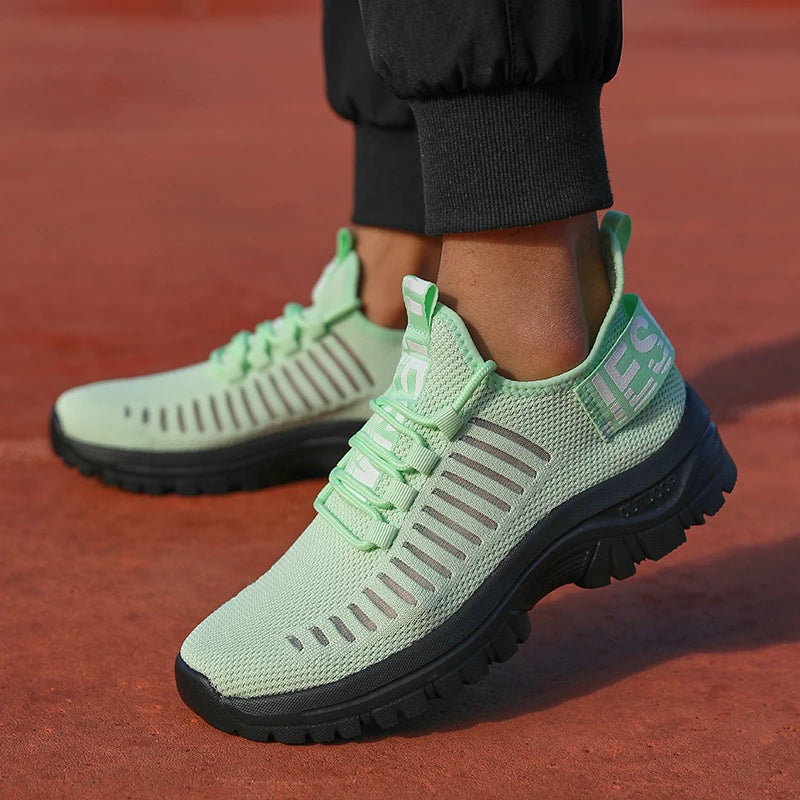 new Shoes for Man	Summer Walking Comfort Platform Sneakers Mesh Fashion Design Breathable Travel Training Jogging Shoes 36-46.