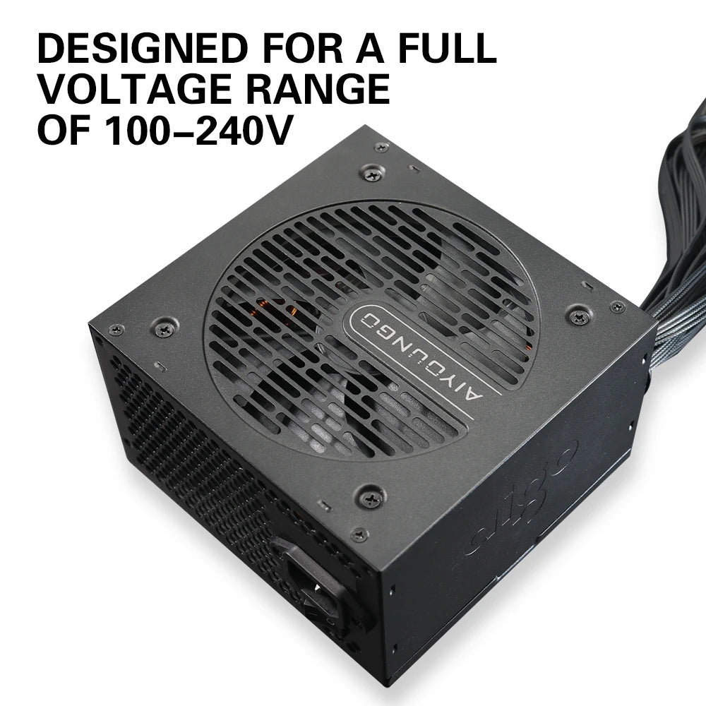 Aigo AT Power Supply PC Gamer 550W 650W 750W ATX Fonte 80 PLUS Bronze Certification 100-240V Diy Gaming Computer PSU For 14600kf.