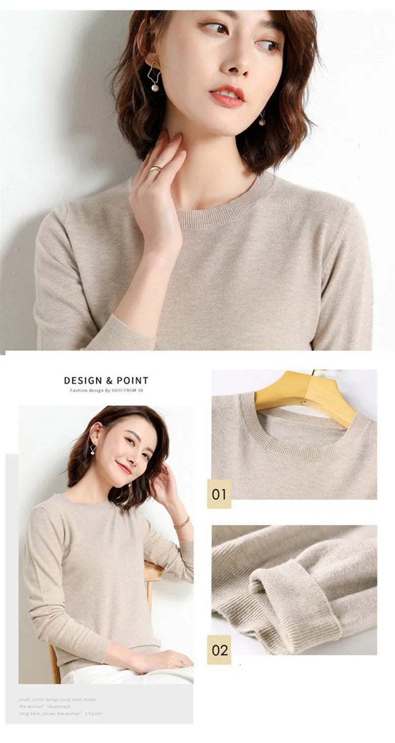 22 farben Herbst und Winter Kaschmir Pullover Frauen Pullover Oansatz Pull Femme Lange Hülse Frauen Casual Lose Pullover Pullover.