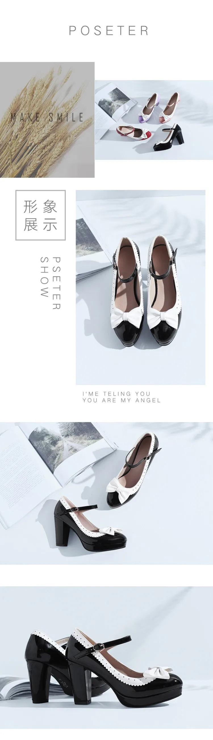 New style women's high heels elegant work single shoes thick heel waterproof platform party gathering OL women's single shoes.