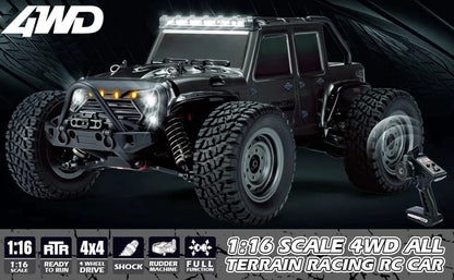 1:16 80km/h Brushless RC Drift Car With LED Lights 4WD Electric High Speed Racing Remote Control Monster Truck for Kids Adults.
