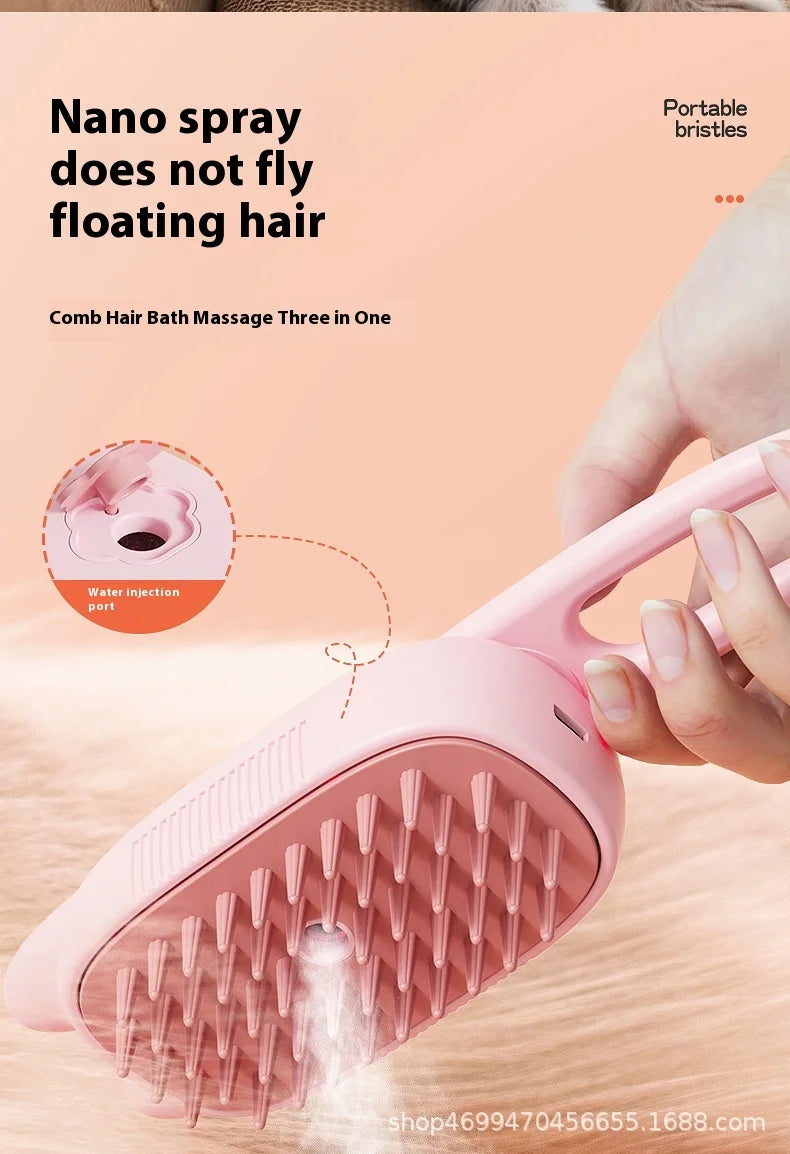 Pet Electric Spray Comb Cat Dog General Spray Massage Comb Cat Hair Removal Cleaning Supplies, Pet Accessories, Pet Steam Comb.