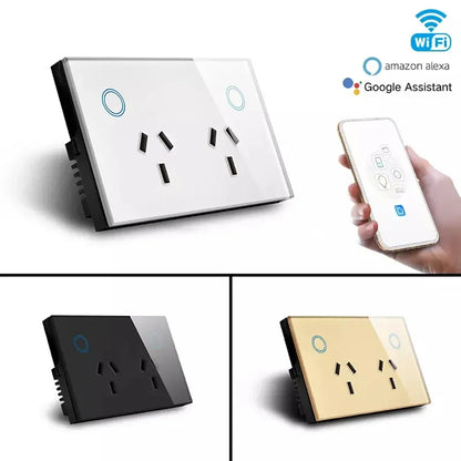 Melery Wifi Smart Tuya Steckdose AU Elektrische Stecker Steckdose Touch Sensor Schalter Drahtlose Fernbedienung von Alexa Google Hause.