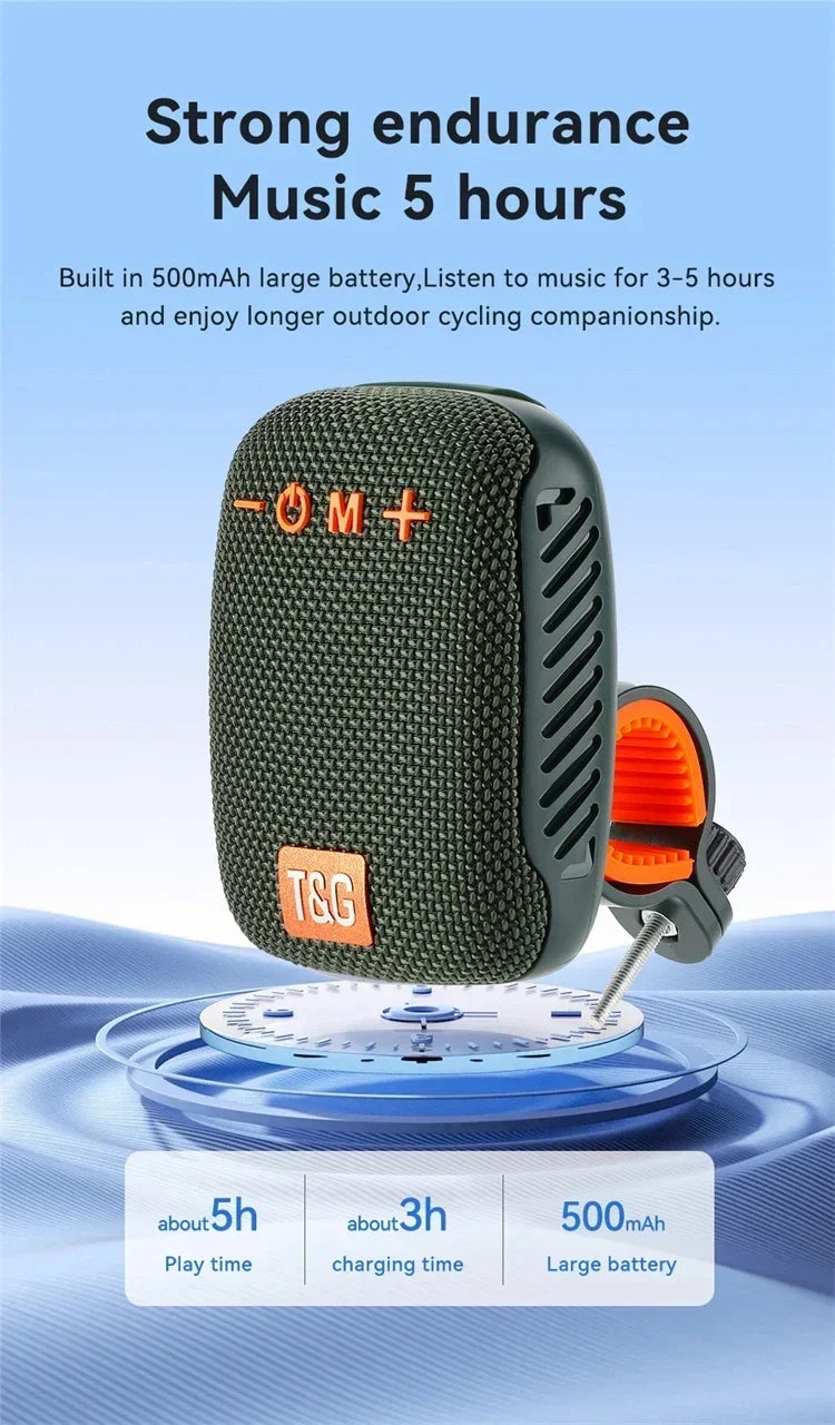 Outdoor Bicycle TG392 Portable Bluetooth Speaker TWS Wireless Mini Bass FM Radio Soundbar Boombox Riding Music Play Loudspeaker.