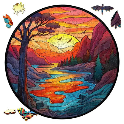 Giraffe Wooden Animal Puzzle Medium Difficulty Wood Jigsaws for Kids Adults Dragonfly Jigsaw Interesting Intelligent Toys