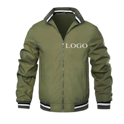 Your Own Design Brand Logo/Picture Personalized Custom Anywhere Men Women DIY Fashionable stand collar jacket Fashion New jacket.