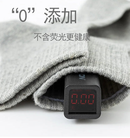 5 Pairs Pure Cotton Children Boy Socks Black White Grey Solid Color Unisex Breathable Sports School Socks Baby Girl Calf Socks.