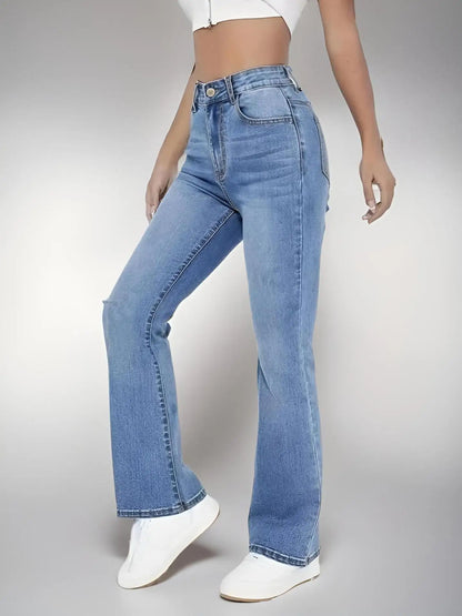 New women's hot jeans slimming European and American style casual versatile high waist washed Denim trousers for women.