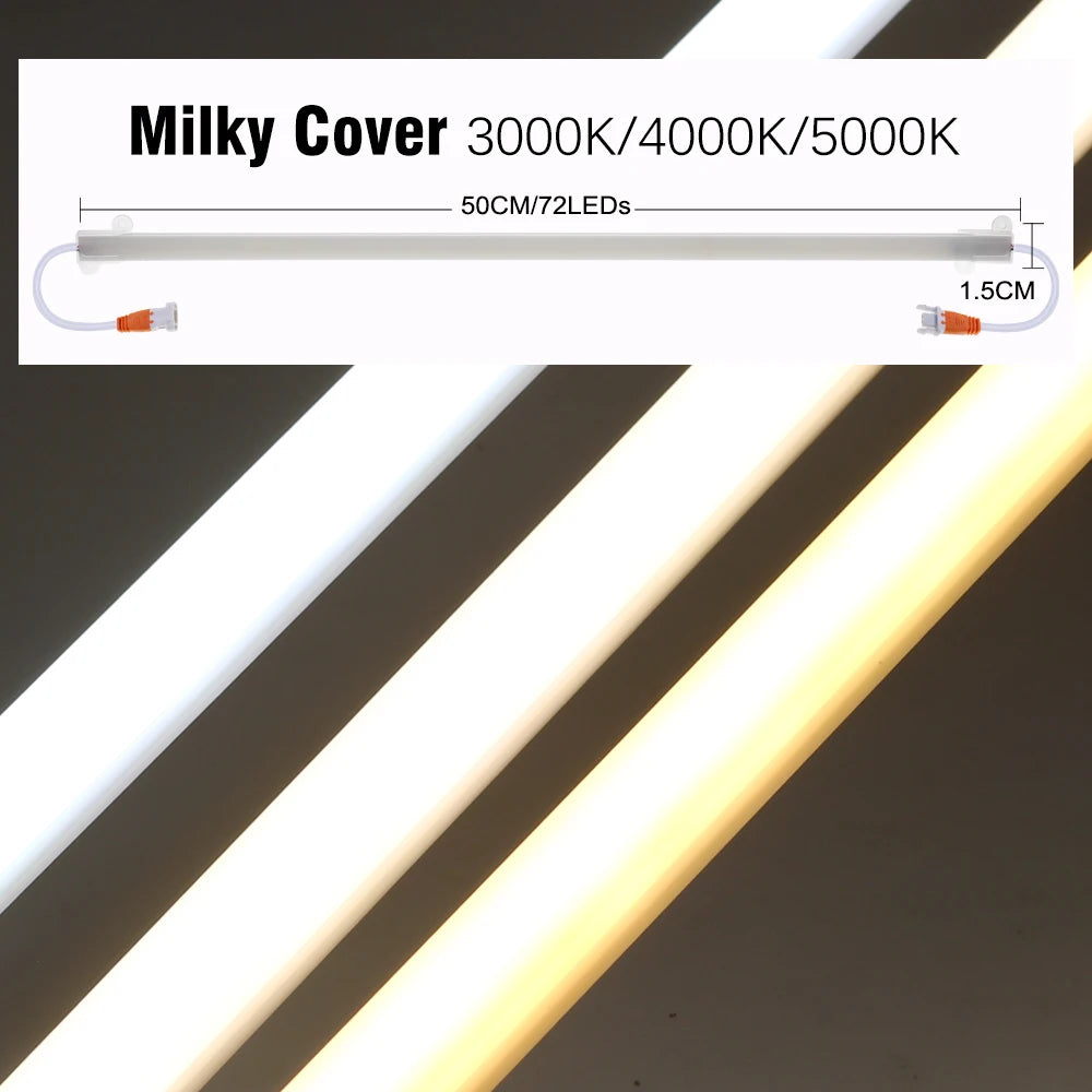 LED Tube Light AC220V  50cm 72LEDs High Brightness Night Bar 2835 Strip Energy Saving lamp for Home Kitchen Cabinet Wall Decor.