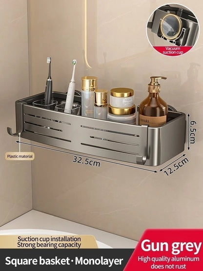 Kein Bohren Saugnapf Badezimmer-Saugregal Perforationsfreie Toilette Wandmontierter Duschgel-Dreieckskorb Badezimmerregal