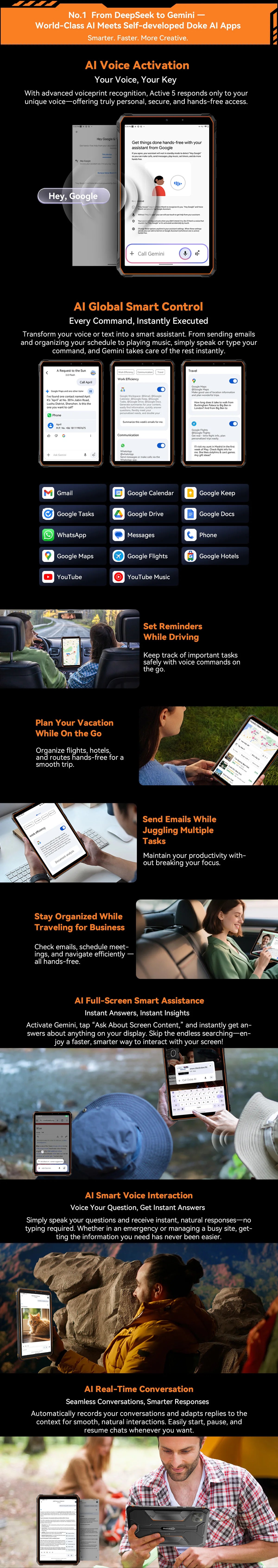 Blackview Active 5 Outdoor AI Tablet Smartphone, 8.68 ‘’ HD+ 90Hz,IP68/IP69K Waterproof Android 15, 8GB+128GB 6600mAh Battery.