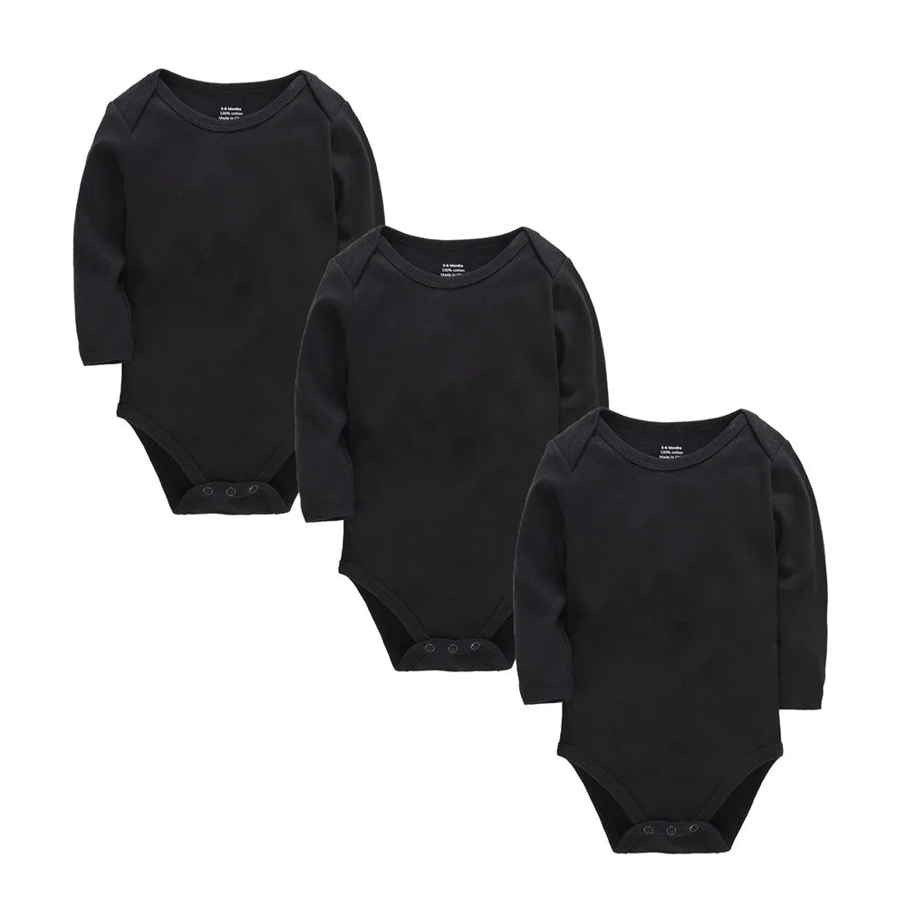 Solide weiße Babykleidung Langarm Baumwolle Baby Mädchen Jungen Body Neugeborenen Körper Bebe 0-24 Monate Säuglingsoverall.