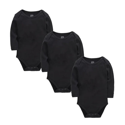Solide weiße Babykleidung Langarm Baumwolle Baby Mädchen Jungen Body Neugeborenen Körper Bebe 0-24 Monate Säuglingsoverall.