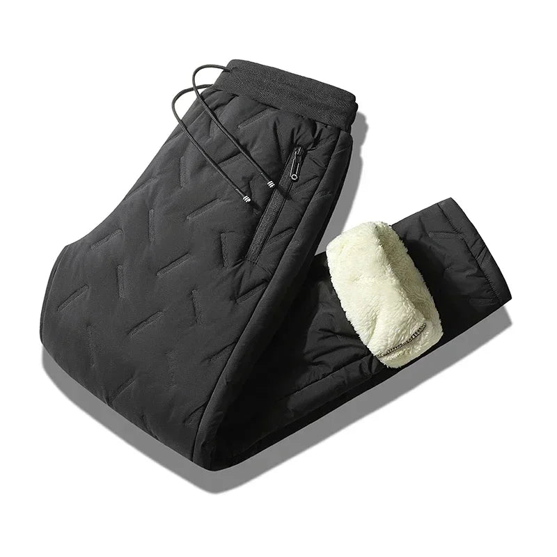 Men's down trousers autumn and winter new padded and thickened outdoor -20 degrees snow warm bottoms men's windproof Harem Pants.