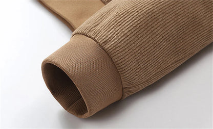 Winter New Arrival Corduroy Jacket Business Casual Windproof Thermal Fleece-Lined Thickened Collared Cotton Coat Fashionable.