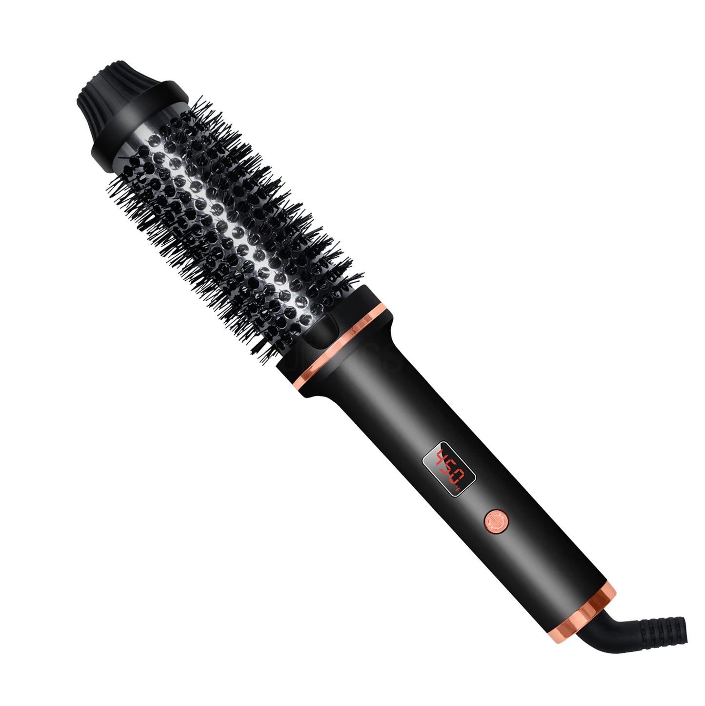 Curling Iron Brush PTC Heated Thermal Brush Ceramic Hair Curler Hot Brush Create Loose & Volume Curls Heating Hair Styling Brush