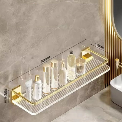 Punch-freies Luxus Badezimmer Regal Regale Wand Shampoo Kosmetische Lagerung Rack Für Küche Halter Platz Acryl Organizer