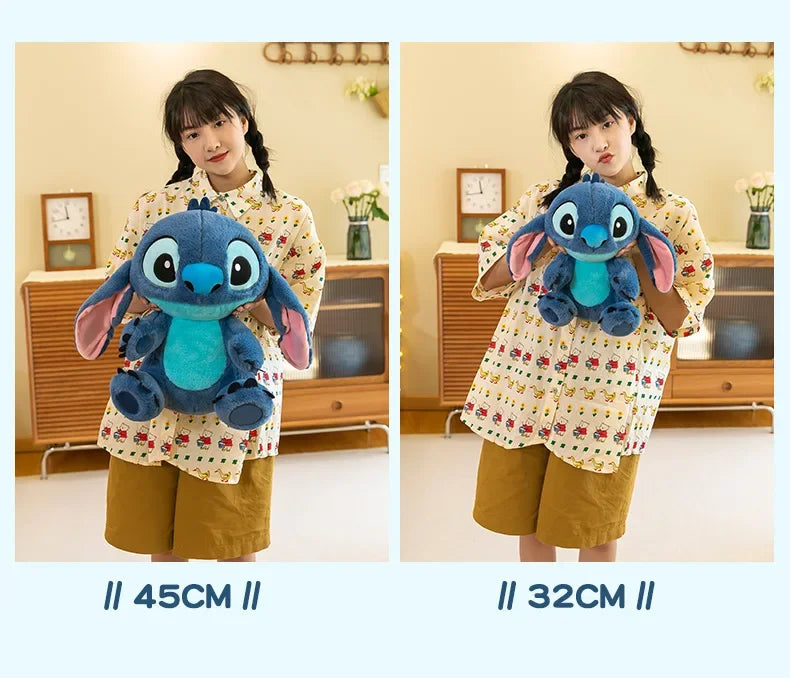 80cm Big Size Disney LILO & Stitch Anime Plush Stuffed Doll Room Plushies Pillow Kawaii Ornaments Children's Holiday Gifts.