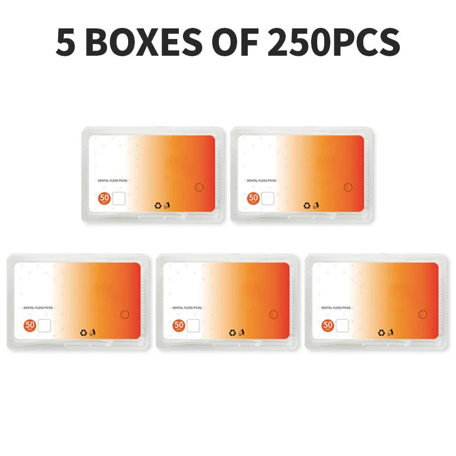 500/250/50PCS - Smooth Floss Rod - Cleaning interdental gaps and oral care.