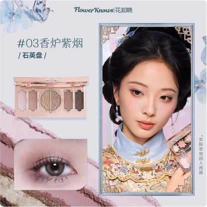 Flower Knows Butterfly Cloud Collar Collection Embossed Six-color Eyeshadow Palette Matte Shimmer Glitter Eye Makeup Cosmetics