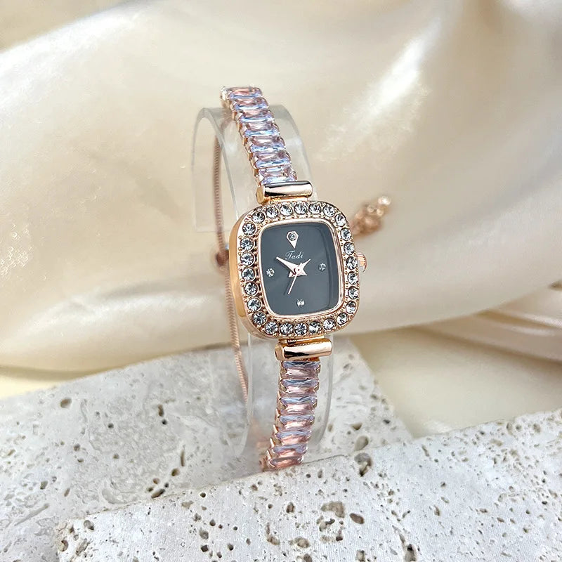 Luxury Women Watches Fashion Diamond Crystal Watches Elegant Quartz Wristwatches for Bracelet Female Wrist Watch Reloj Mujer