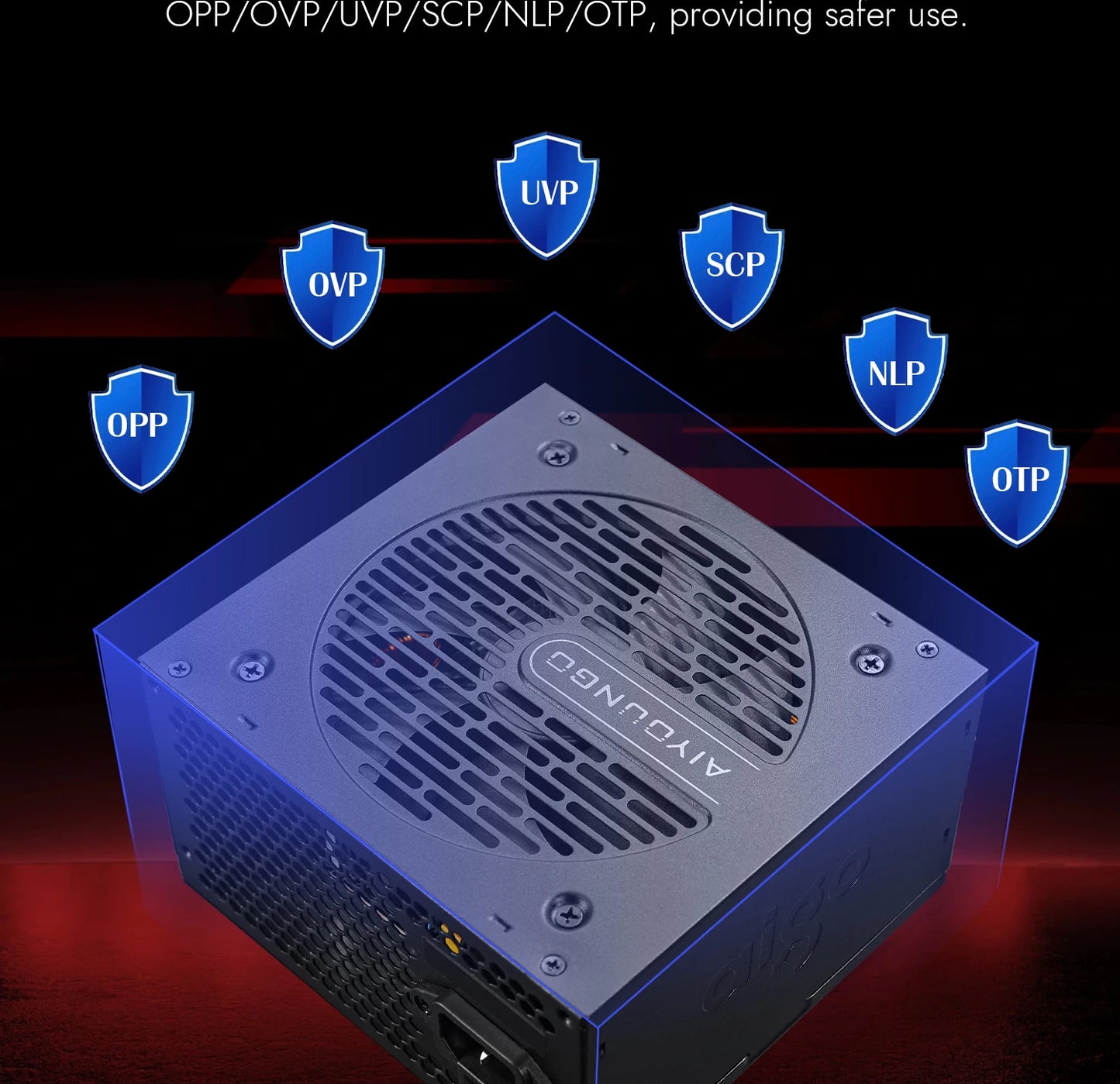 Aigo AT Power Supply PC Gamer 550W 650W 750W ATX Fonte 80 PLUS Bronze Certification 100-240V Diy Gaming Computer PSU For 14600kf.