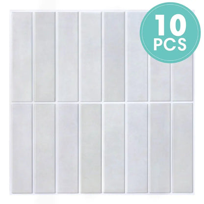 10 PCS Fish Scale Matte Peel-and-Stick Wall Panels, 30 x 30 cm, Waterproof Tiles, Living Room Splashbacks, Wall Decoration