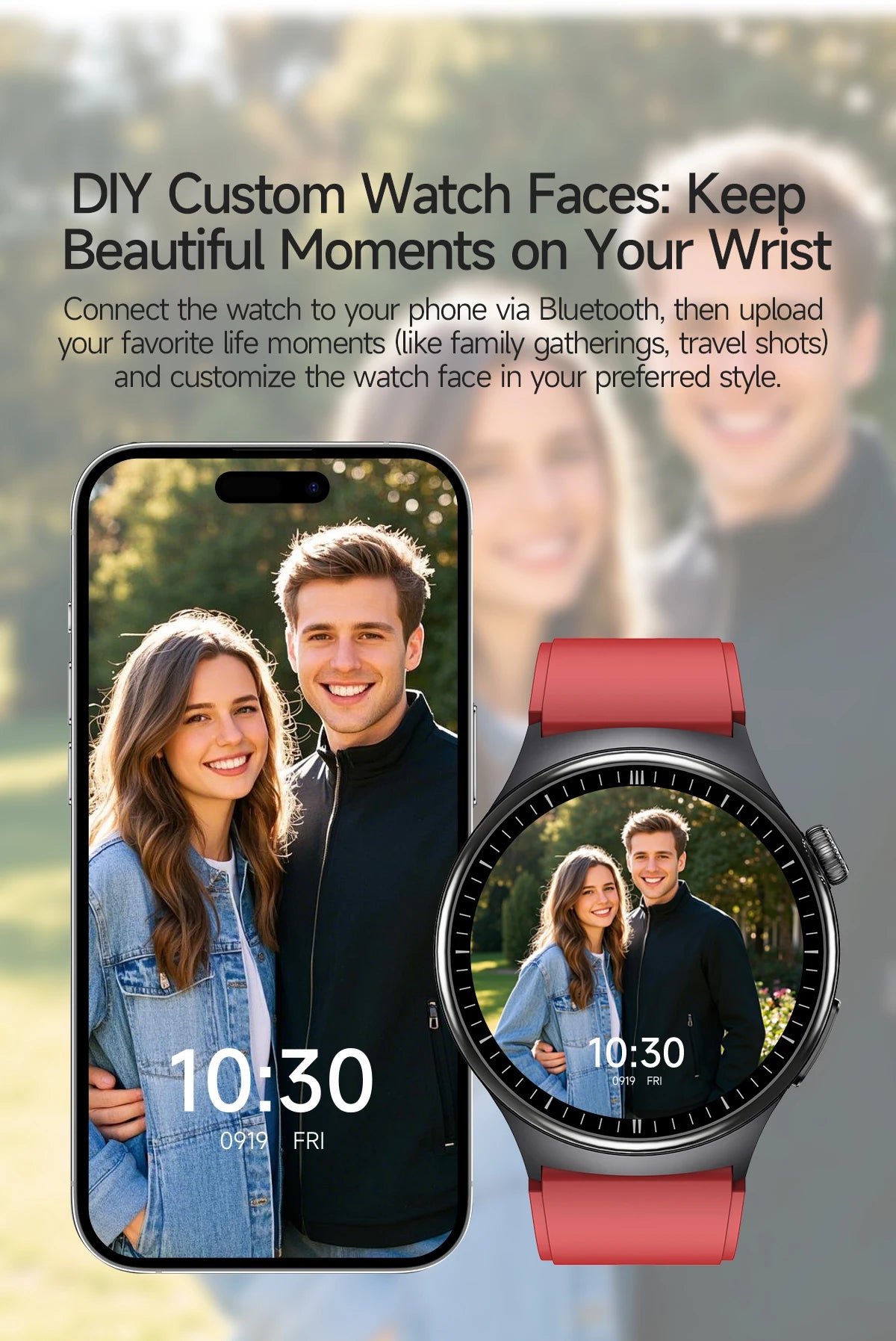 1.43'' HD Sapphire Smart Watch Bluetooth Call Blood Fat Uric Acid Heart Rate Body Analysis Five Organs Health Smartwatch Men Wom