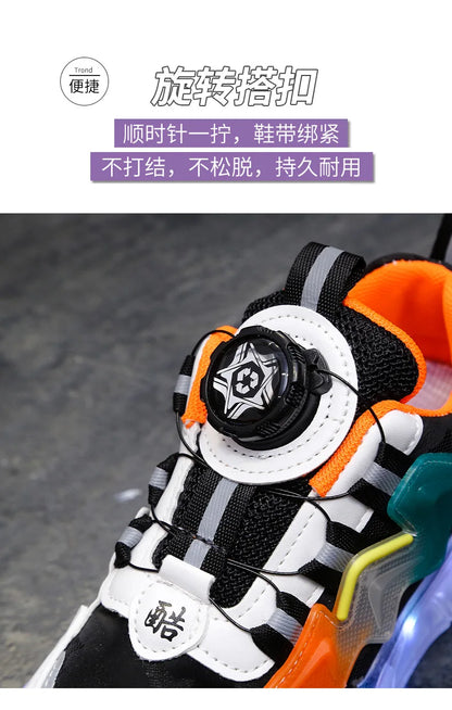 Children Fashion Kids Led Shoes for Girls Usb Charging Sneakers Outdoor Sport Footwear Boys Luminous Shoes 2023 Glowing Sneakers.