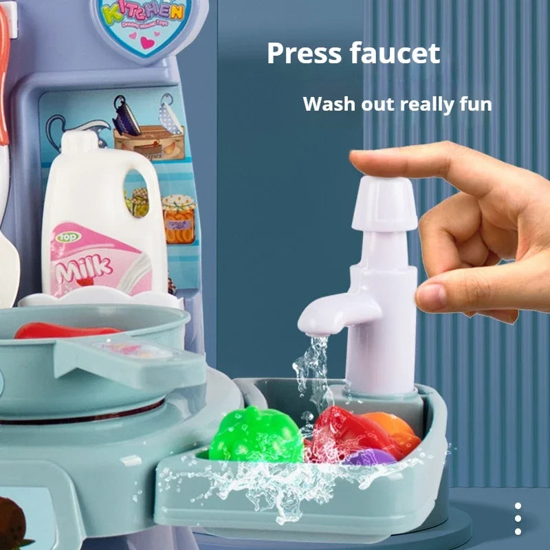 Simulated Kitchen Toys Kitchenware Lighting and Sounds Cooking Game Set Children Fun Educational Toy Educational Toys Boys Girls.