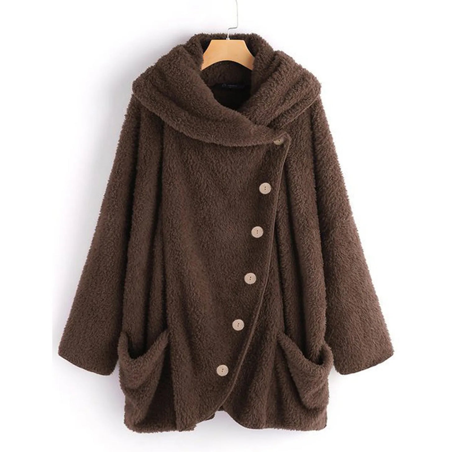 Herbst Wintermantel Frauen warme Teddybär Mantel Woll jacke weibliche Plüsch mantel Kapuzen jacke neue Damen mäntel einfarbige Jacke