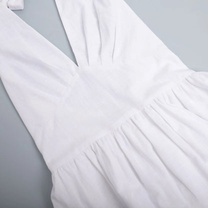 2023 neue Frauen Sommer Baumwolle Lange Kleid Ärmellose Sexy V-ausschnitt Boho Maxi Kleid Lose Stil Lange Kleid Vestidos Kleidung.