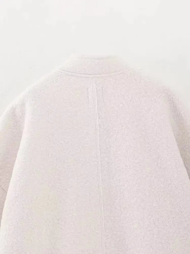 TRAFZR Damenjacken Frühling 2023, elegantes Fleece, Vintage, neue Oberbekleidung, Langarm, Harajuku, Y2k, Streetwear, Bomberjacken