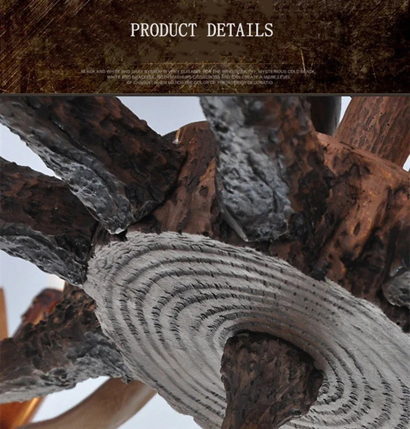 Retro Harz Geweih führte Kronleuchter Restaurant Zimmer Schreibtische Loft Decke Pendel leuchten Home Decoration Zubehör Leuchte.