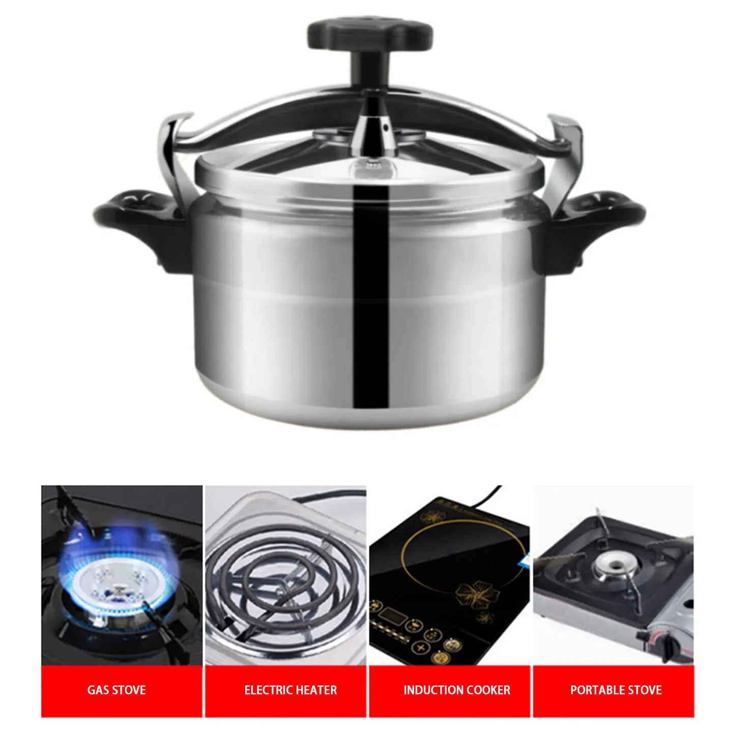 Pressure Cooker Explosion Proof Large Capacity Pressure Cooker for Gas Stove.