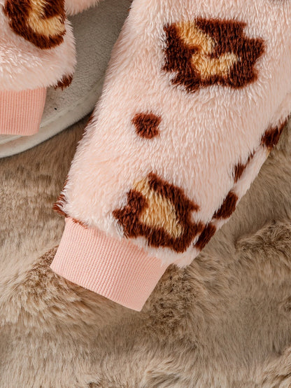 2024 neue Stil 6M-3Y Baby Unisex 2 stück Säuglings/Kleinkind Winter Niedlichen Kleinen Bären Plüsch Pullover Hosen Casual set.