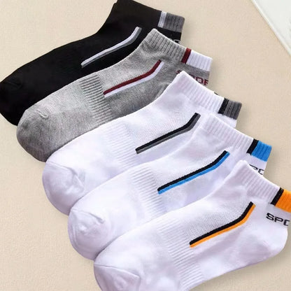 5 Pairs Men Summer Socks Trendy Fashionable Simple Versatile Men Ankle Socks Comfortable Lightweight Breathable Casual Socks.