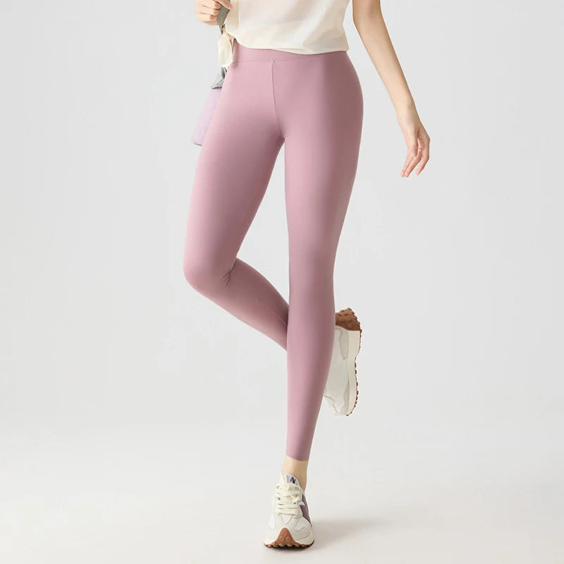 BIVIGAOS Spring Summer Multi Colored Thin Casual Fashion Sharkskin Leggings Women High Waist Tight Sport Cycling Fitness Legging