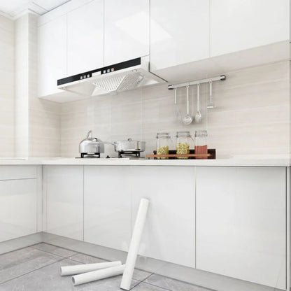 10M Kitchen Oil Proof Wallpaper Waterproof Self-Adhesive Stickers Cabinet Renovation Formaldehyde-free Mould-Proof Wall Decor