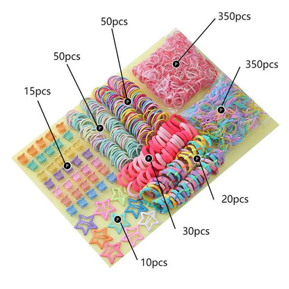 780/830/875/1170pcs Children's Jewelry Hairpin Princess Hairline Baby Hair Band Girl Side Clip Hair Accessories Combination Set.