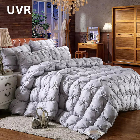 UVR 95% White Goose Down Comforter Down Comforter 5 Star Hotel Winter Down Comforter Full Cotton Comforter Double Bed Full Size.