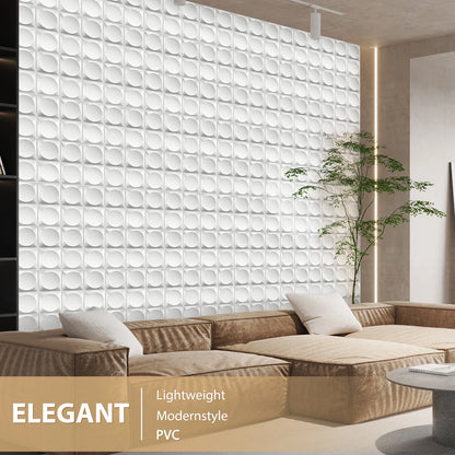 KUUJOJO 20pcs 3D textured wall panel for indoor wall decoration, suitable for living room, hall, bedroom, hotel, office