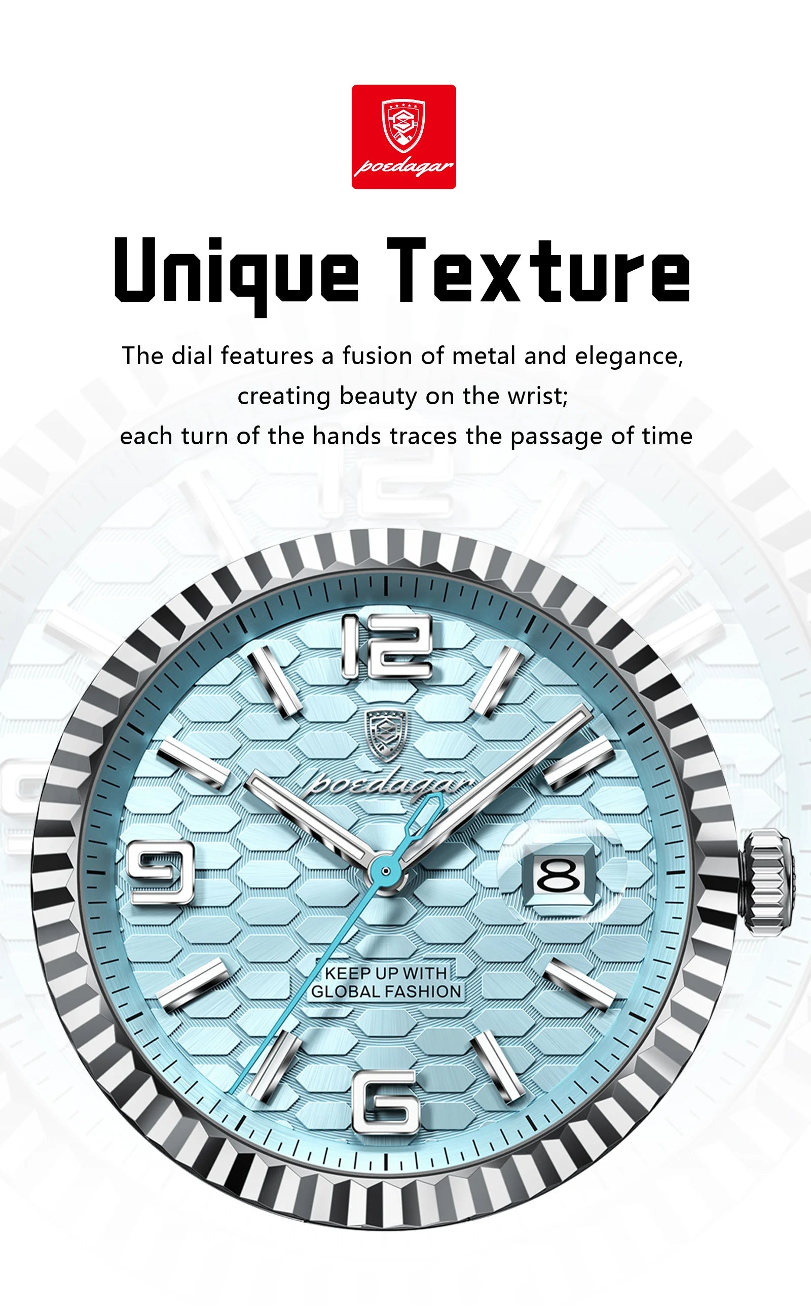 POEDAGAR High Quality Original Men Clock Waterproof Luminous Date Luxury Man Watch Stainless Steel Quartz Men's Watches Male+Box.