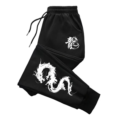 Chinese Dragon Tracksuit Hooded Sweatshirt Sweatpants City Vibe Hoodie 2 Piece Set Autumn Winter Men's Daily Casual Sport Outfit