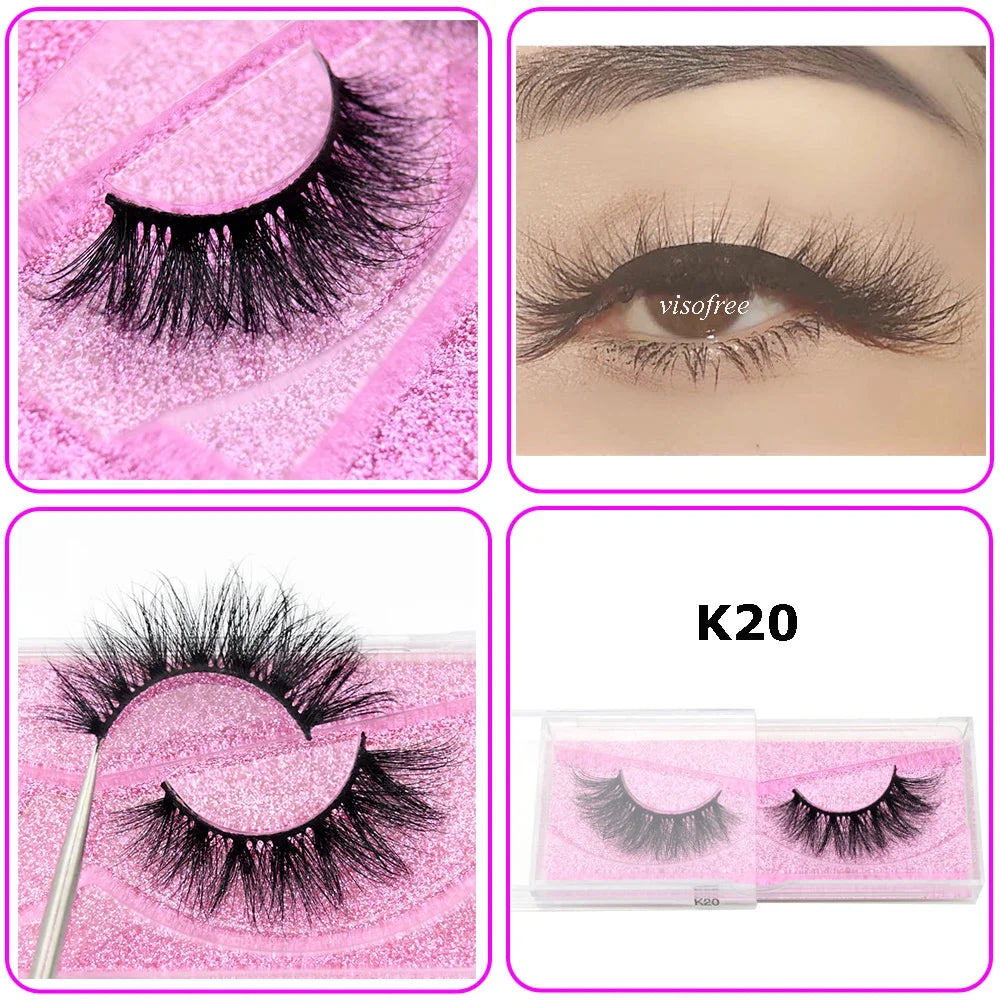 Visofree Eyelashes 3D Mink Lashes High Volume Handmade Mink False Eyelashes Thick Full Strip Lashes Cruelty Free cilios posticos